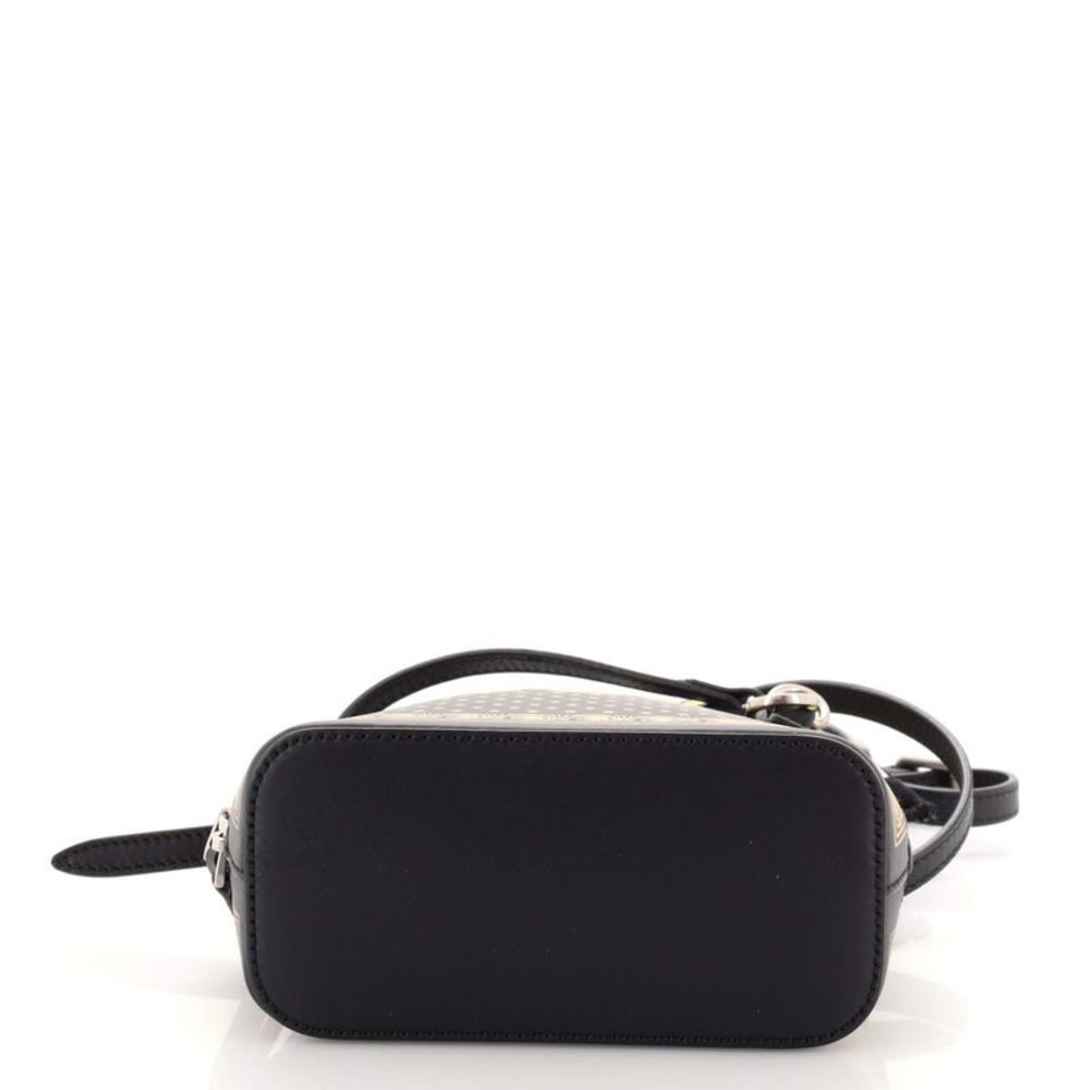 Gucci Dome Crossbody Bag Limited Edition Printed Leather Mini Black, Gold - Picture 4 of 6